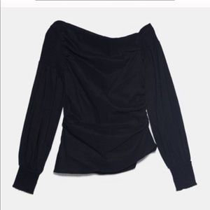 Zara asymmetric black top